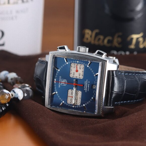 Tag Heuer Monaco ’Steve McQueen’ Caliber 12 Edition, Blue Dial - Stainless Steel - Picture 10 of 11